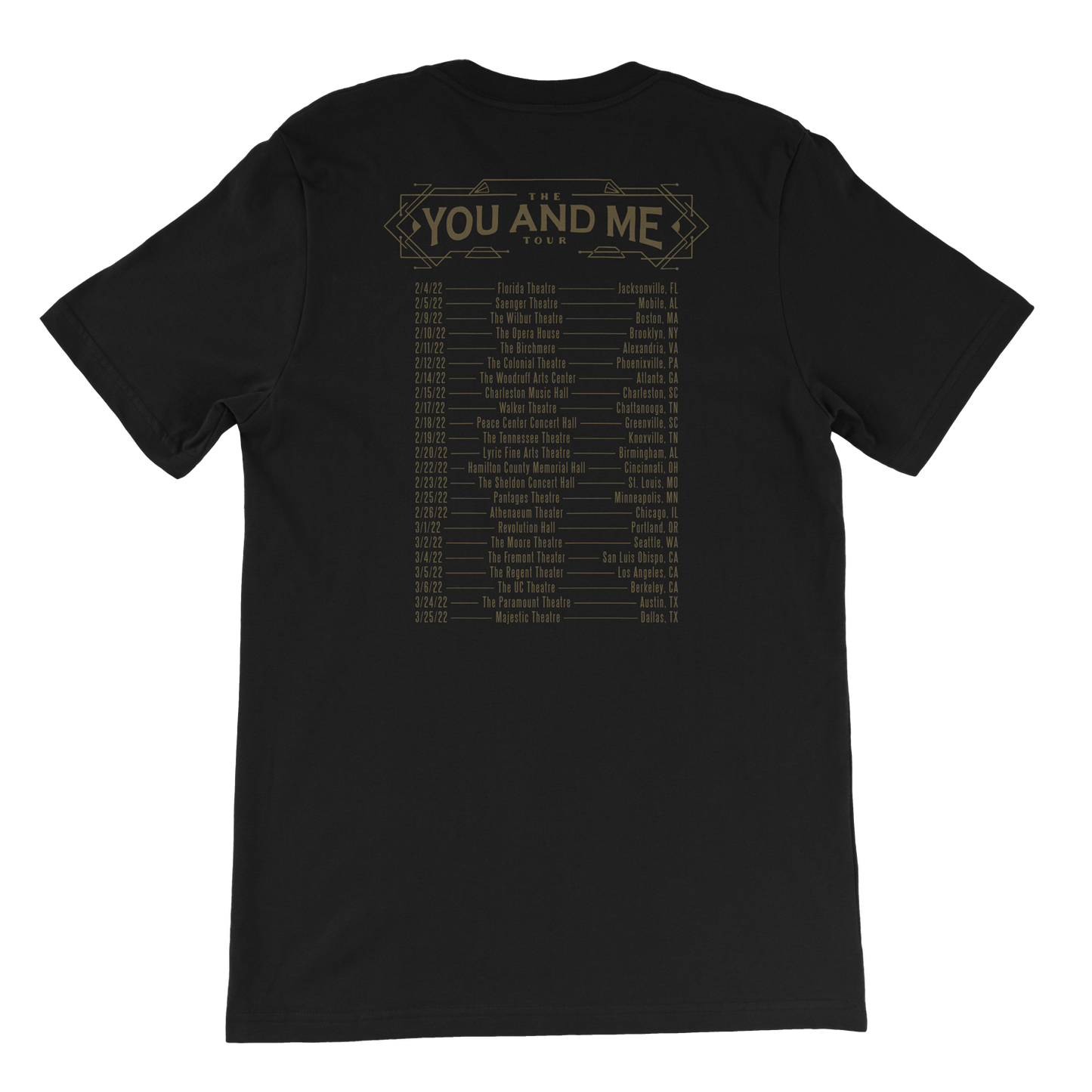 2022 You and Me Tour Tee