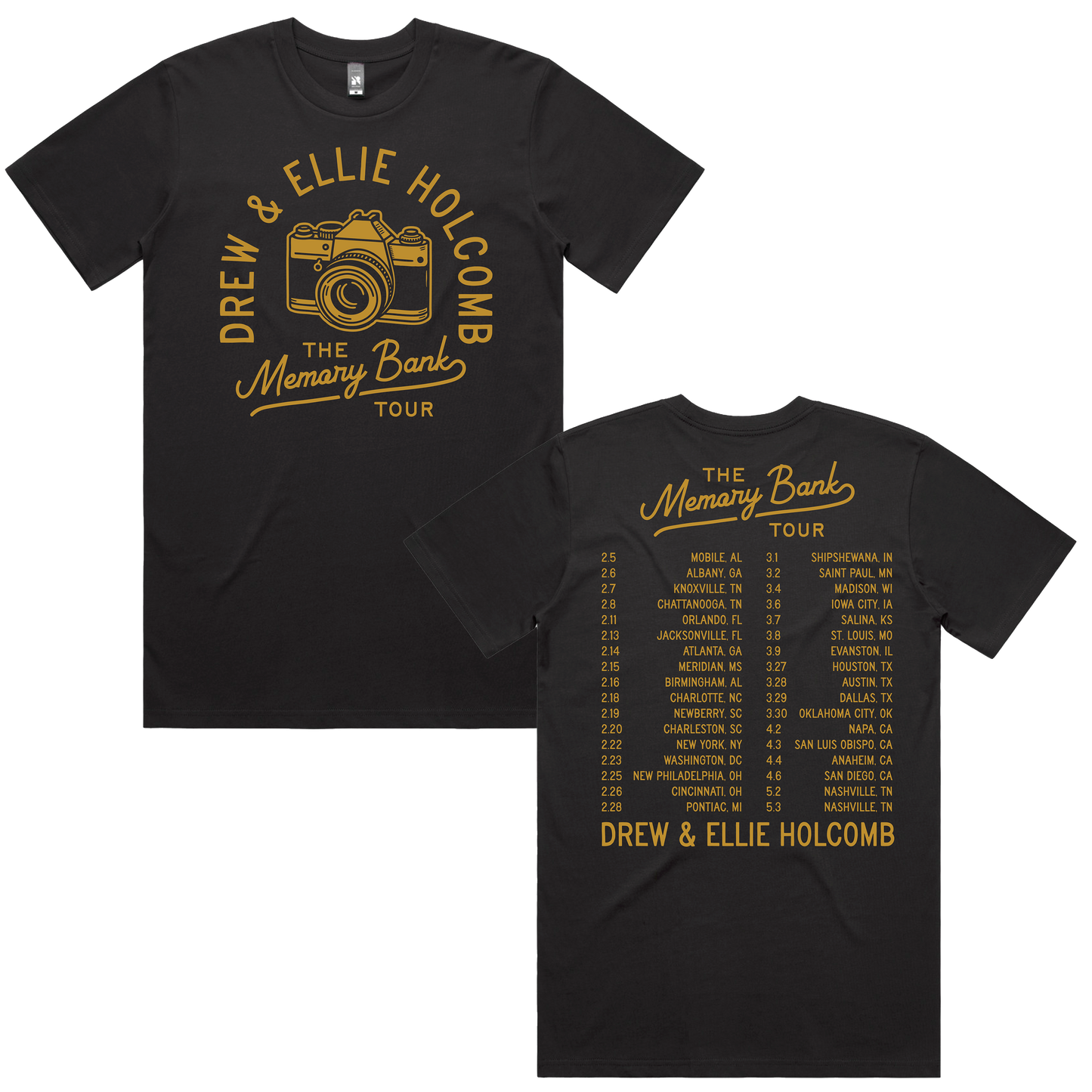 Memory Bank Tour Tee Black