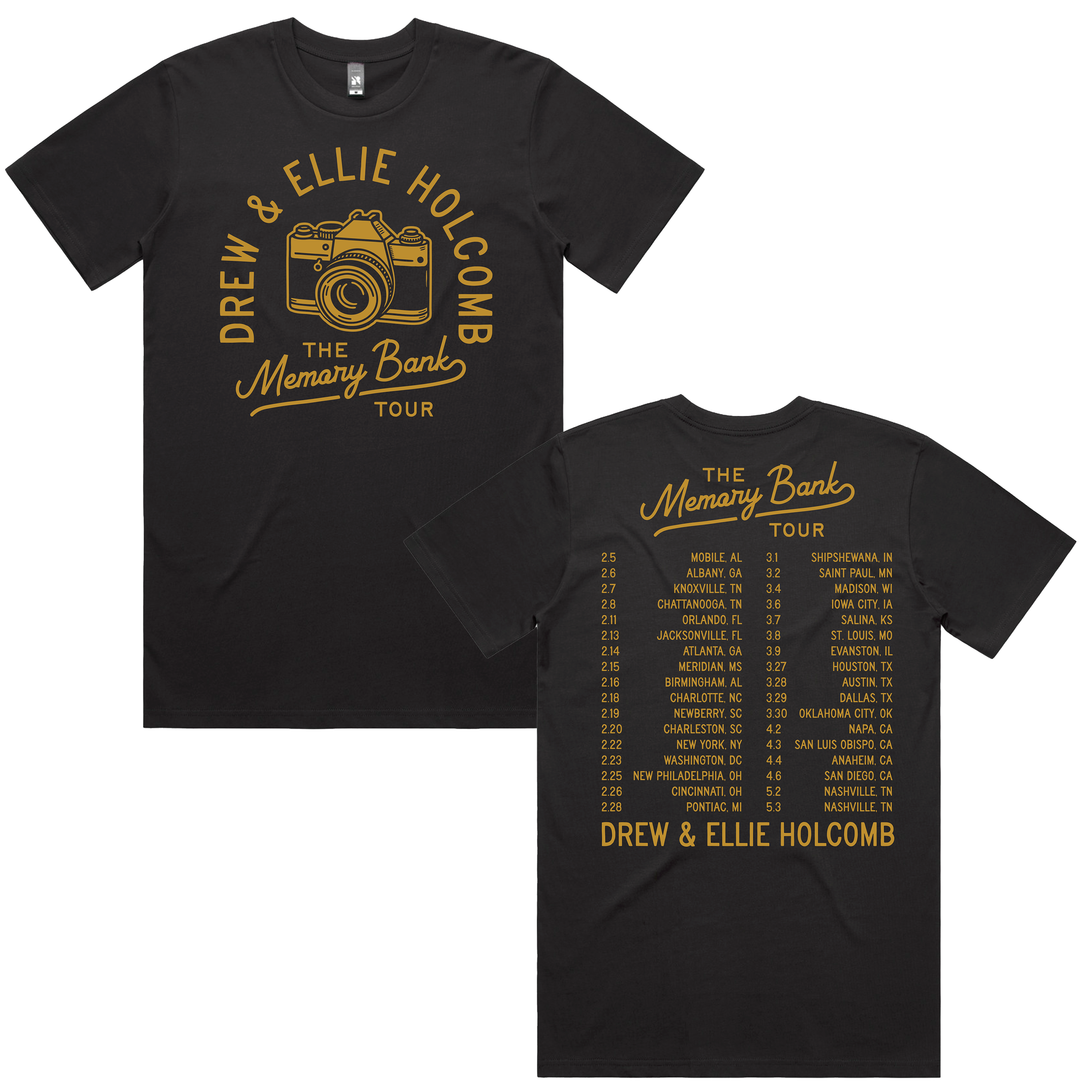 Memory Bank Tour Tee Black
