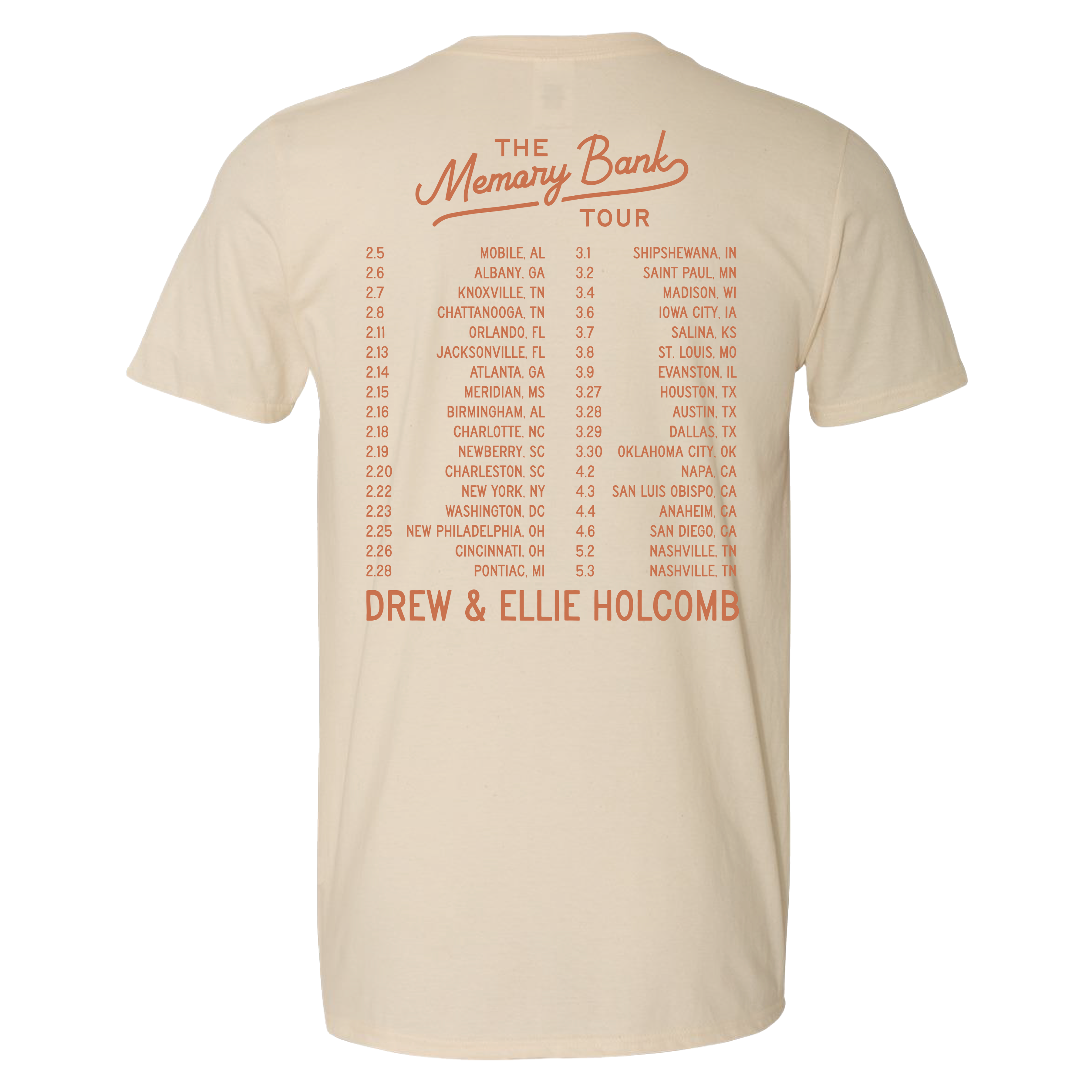Memory Bank Tour Tee Natural