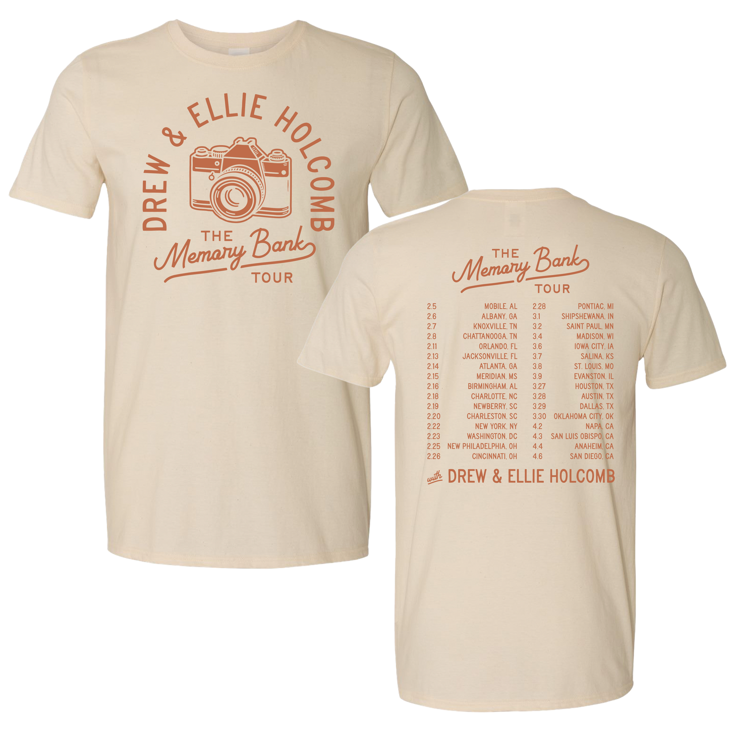 Memory Bank Tour Tee Natural