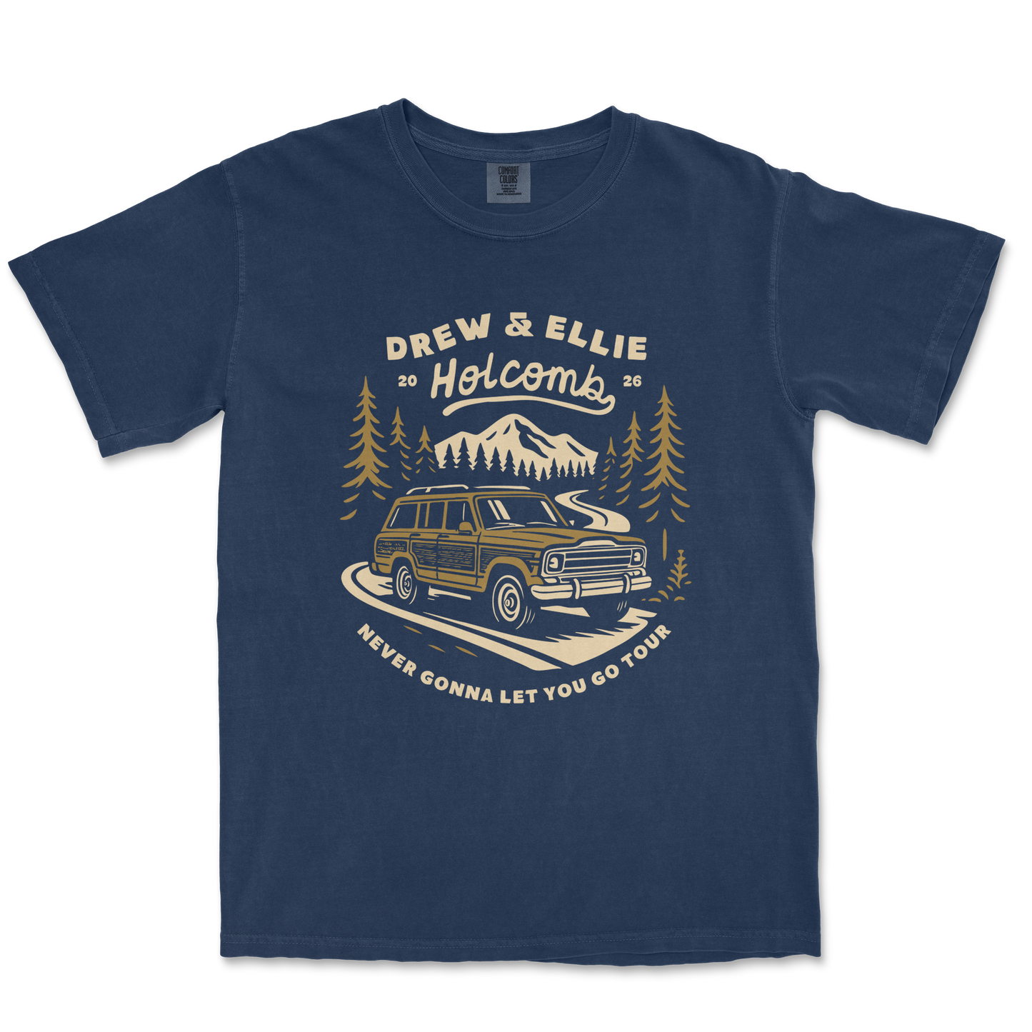 Navy Car Tee